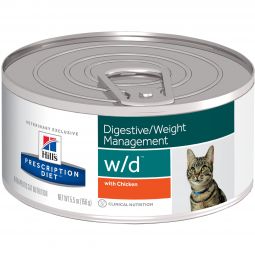 Hill's Prescription w/d Chicken Canned Cat Food 5.5-oz 24pk