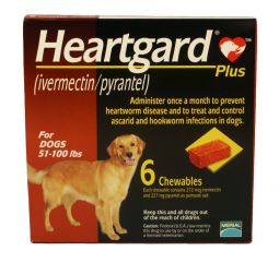 6 MONTH Heartgard Plus Brown for Dogs 51-100 lbs