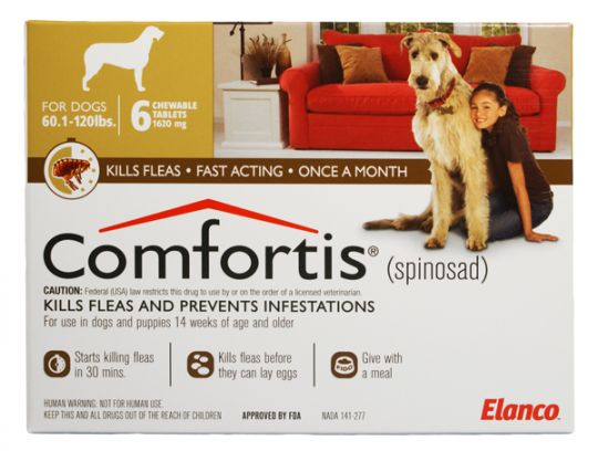 Comfortis 1620mg for Dogs 60-120 lbs 1 Tablet