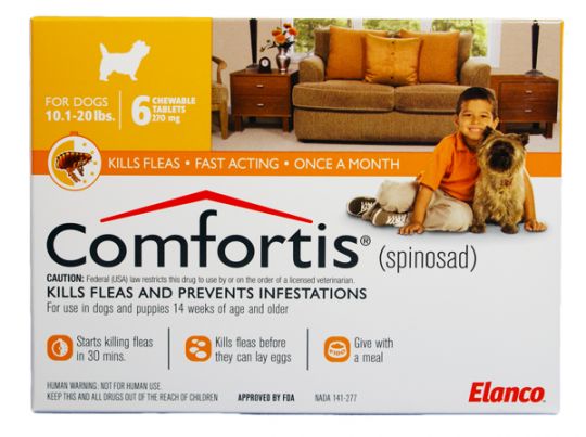 Comfortis 270mg for Cats 6.1-12 lbs and Dogs 10-20 lbs 1 Tablet