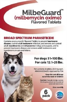 MilbeGuard For Dogs 51-100lbs / Cats 12.1-25lbs 6 Month