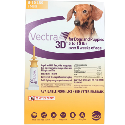Vectra 3D For Dogs 5-10 lbs 12 Pack