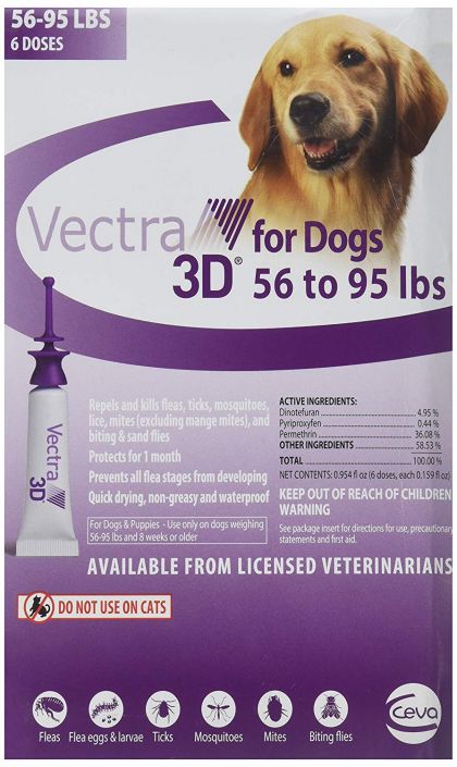 Vectra 3D For Dogs 56-95 lbs 12 Pack