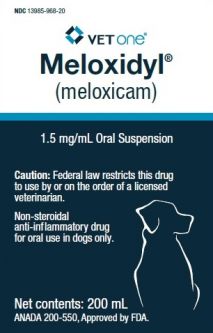 Meloxidyl 200mL 1.5mg/mL (VetOne Brand)